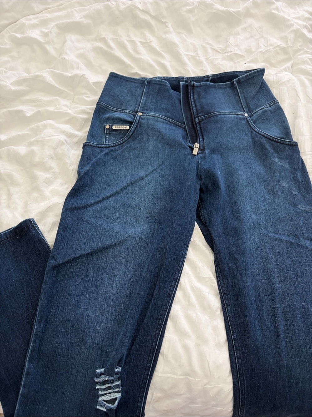 Freddy Skinny Jeans in Dark Blue Denim